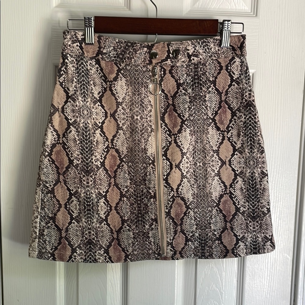 Stylish Boho Western Snake Print Skirt